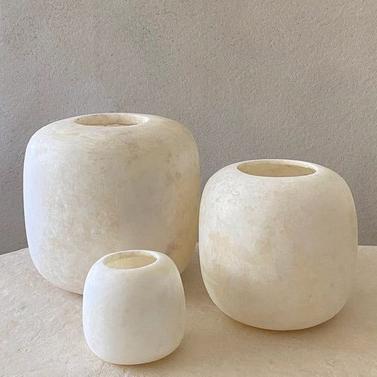 Tea-Light Alabaster - Set of 3