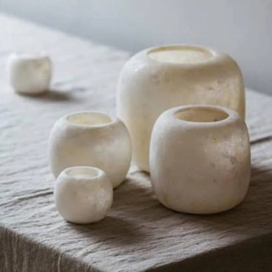 Tea-Light Alabaster - Set of 3