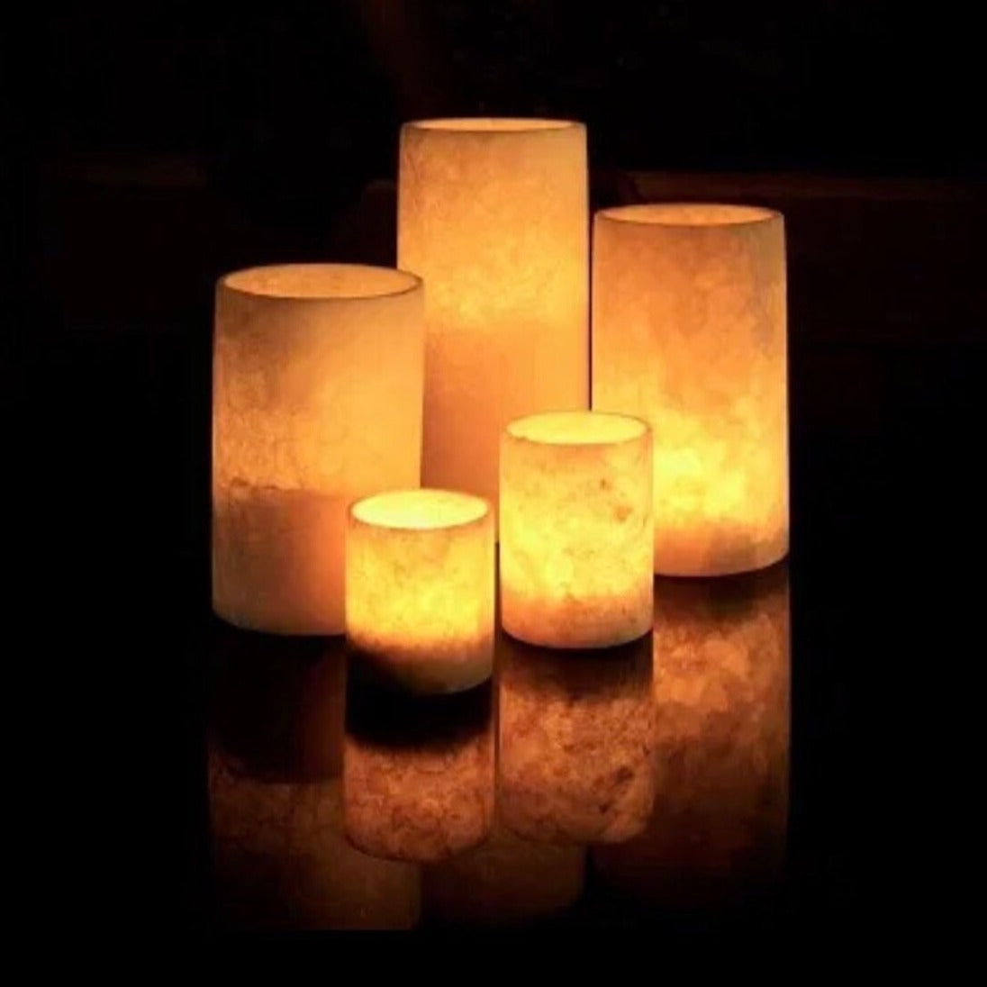 Tea-Light Alabaster - Set of 3