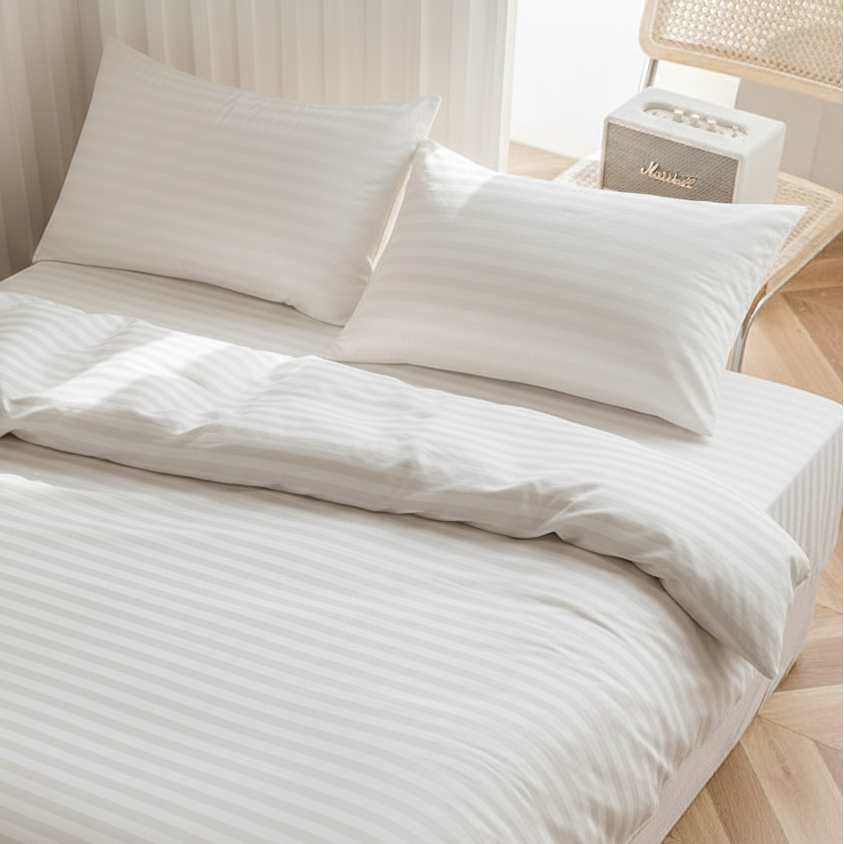 Striped Sateen Duvet Cover