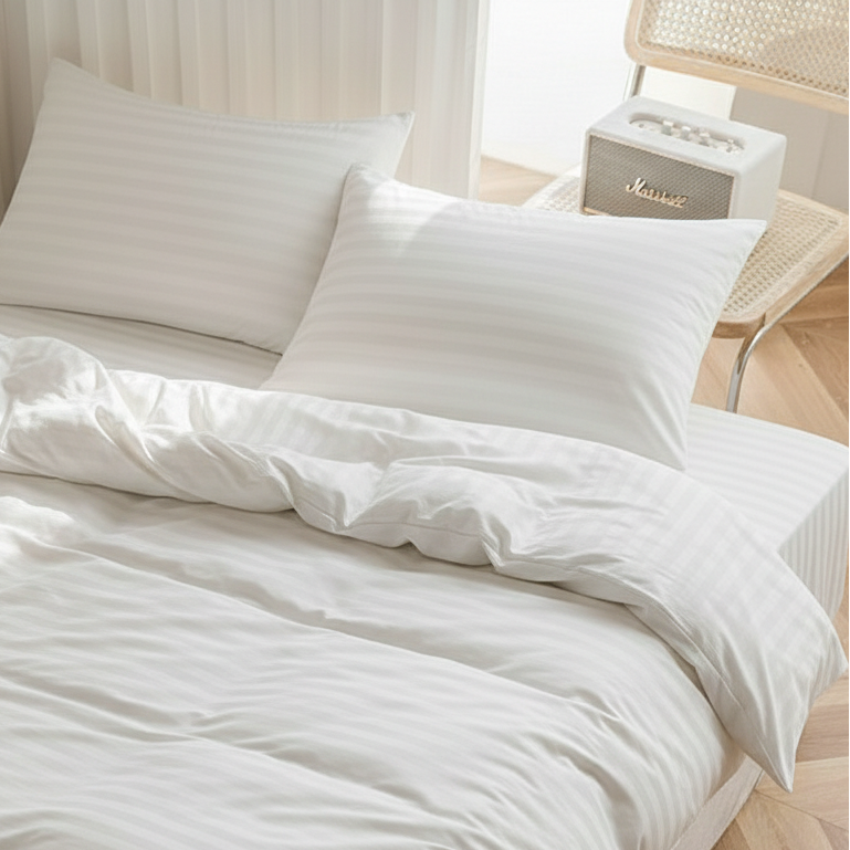 Striped Sateen Duvet Cover
