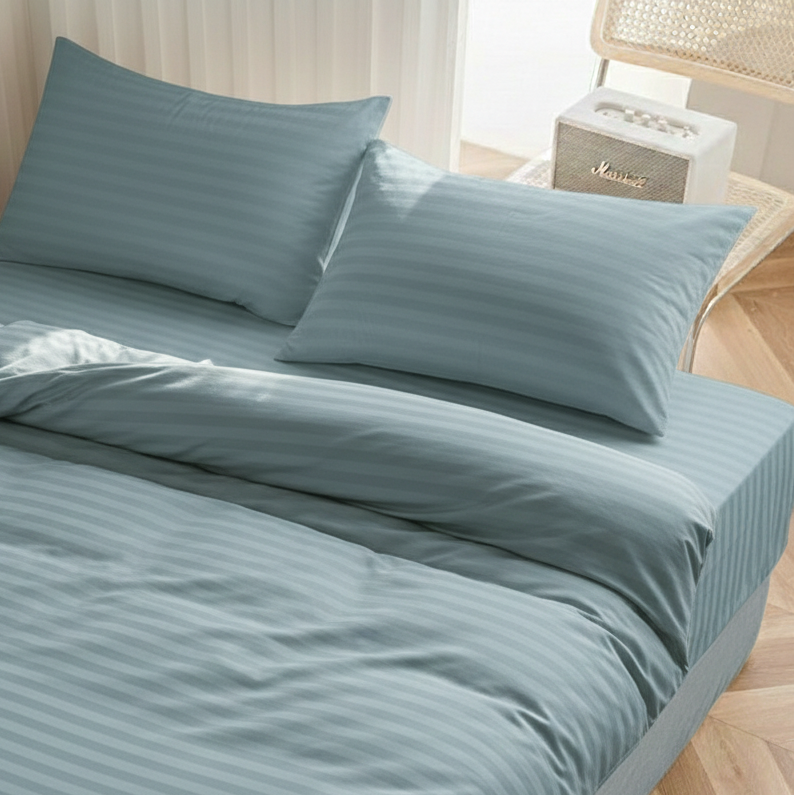 Striped Sateen Duvet Cover