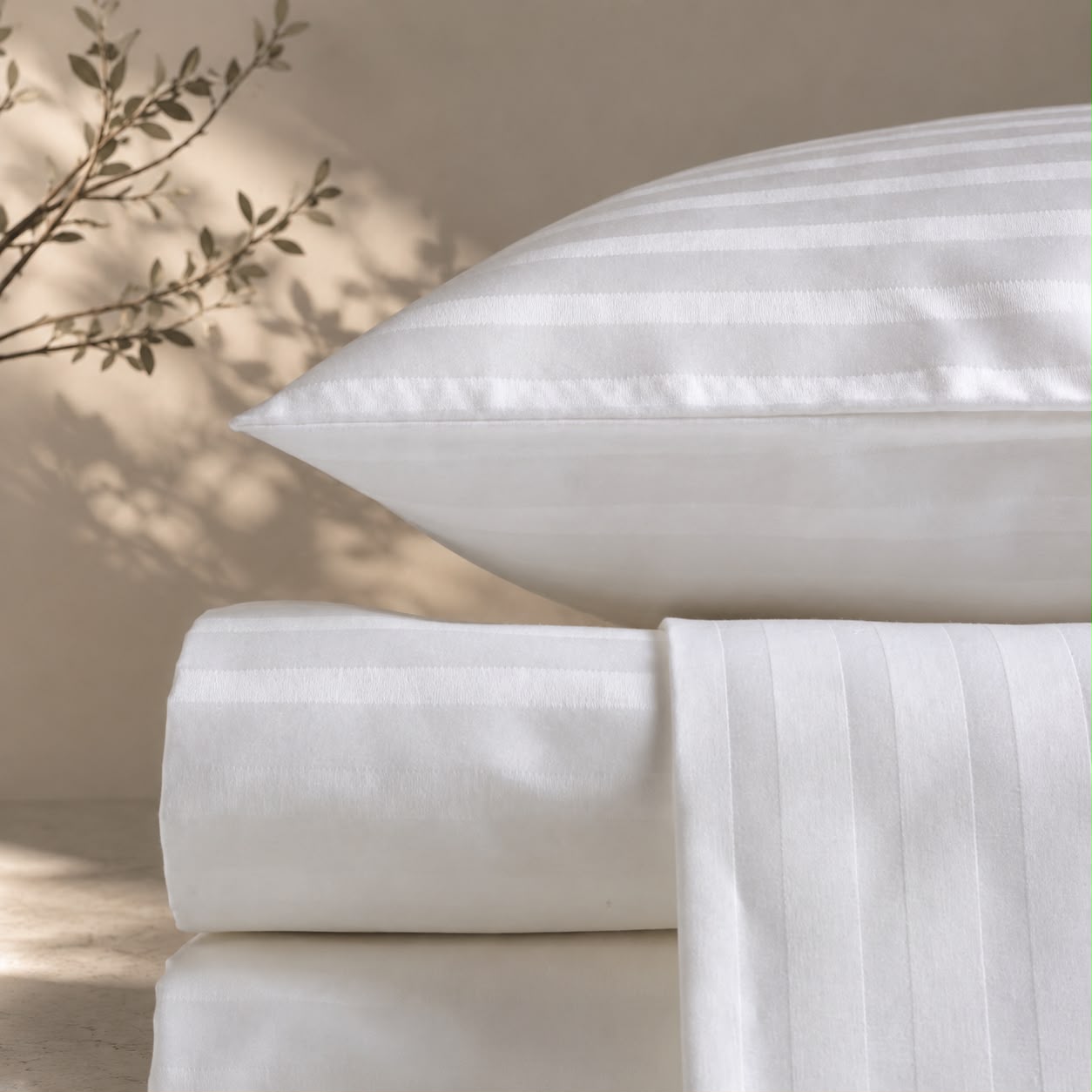 Striped Sateen Flat Sheet