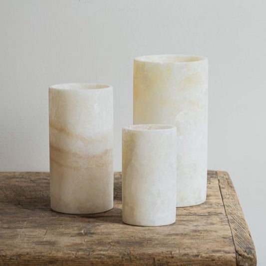 Cylinder Alabaster - Set of 3